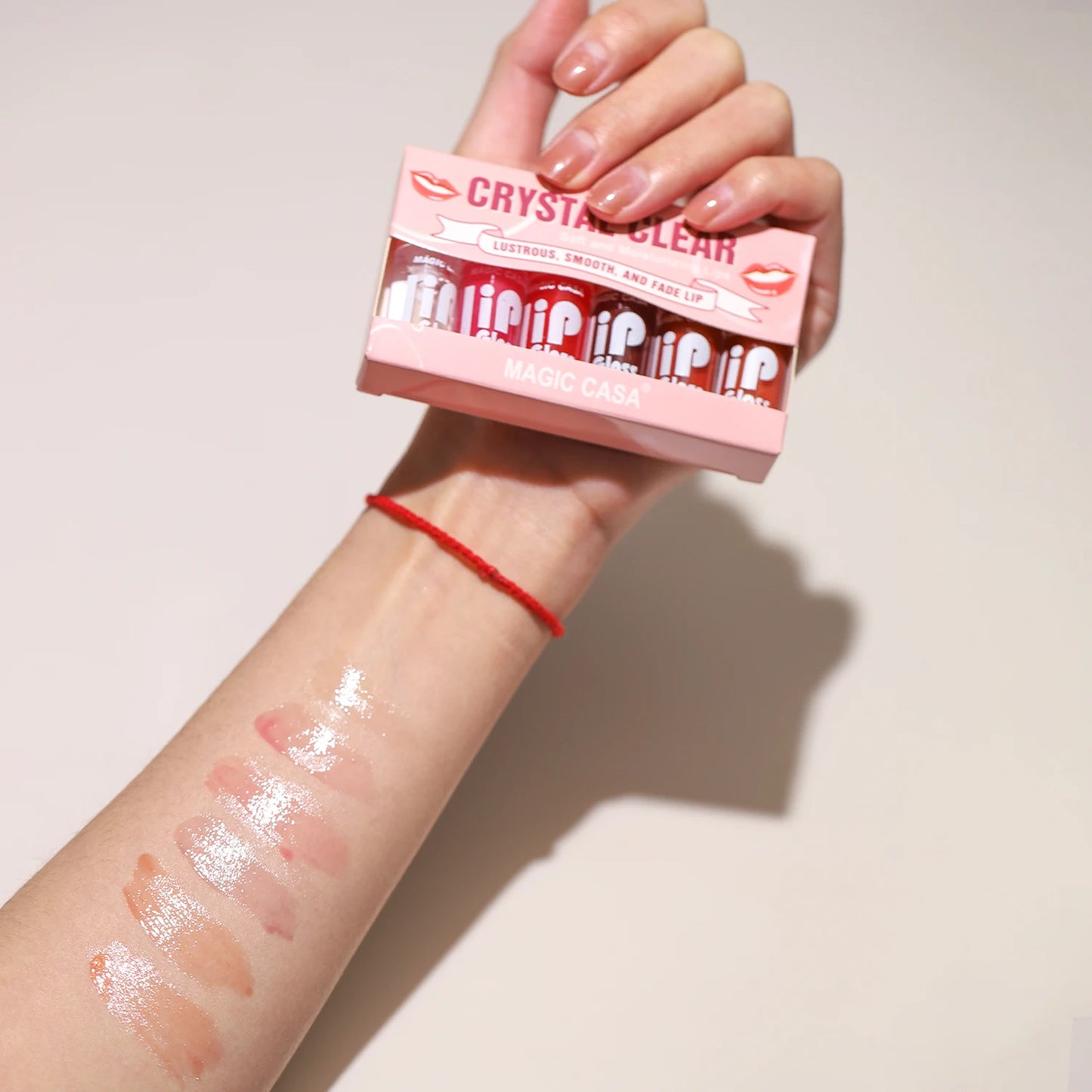 MAGIC CASA 6pcs/set Hydrating Jelly Lip Oil Set - Long-Lasting Moisturizing Smooth Shimmering Lip Gloss Combo Full Size 3.5g Each
